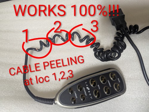 READ! Lazy Boy remote 11860U-07 11860UT WORKS! CORD FRAY DEFECT Power Recliner